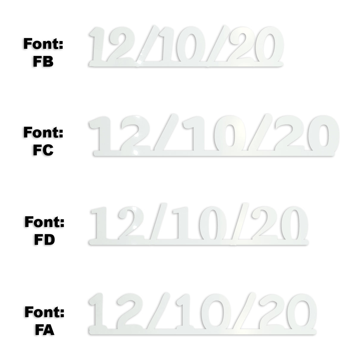 Custom-Fetti Date - 12/10/24 or 12/10/25  White