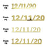 Custom-Fetti Date - 12/11/24 or 12/11/25  Gold