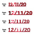 Custom-Fetti Date - 12/11/24 or 12/11/25  Red
