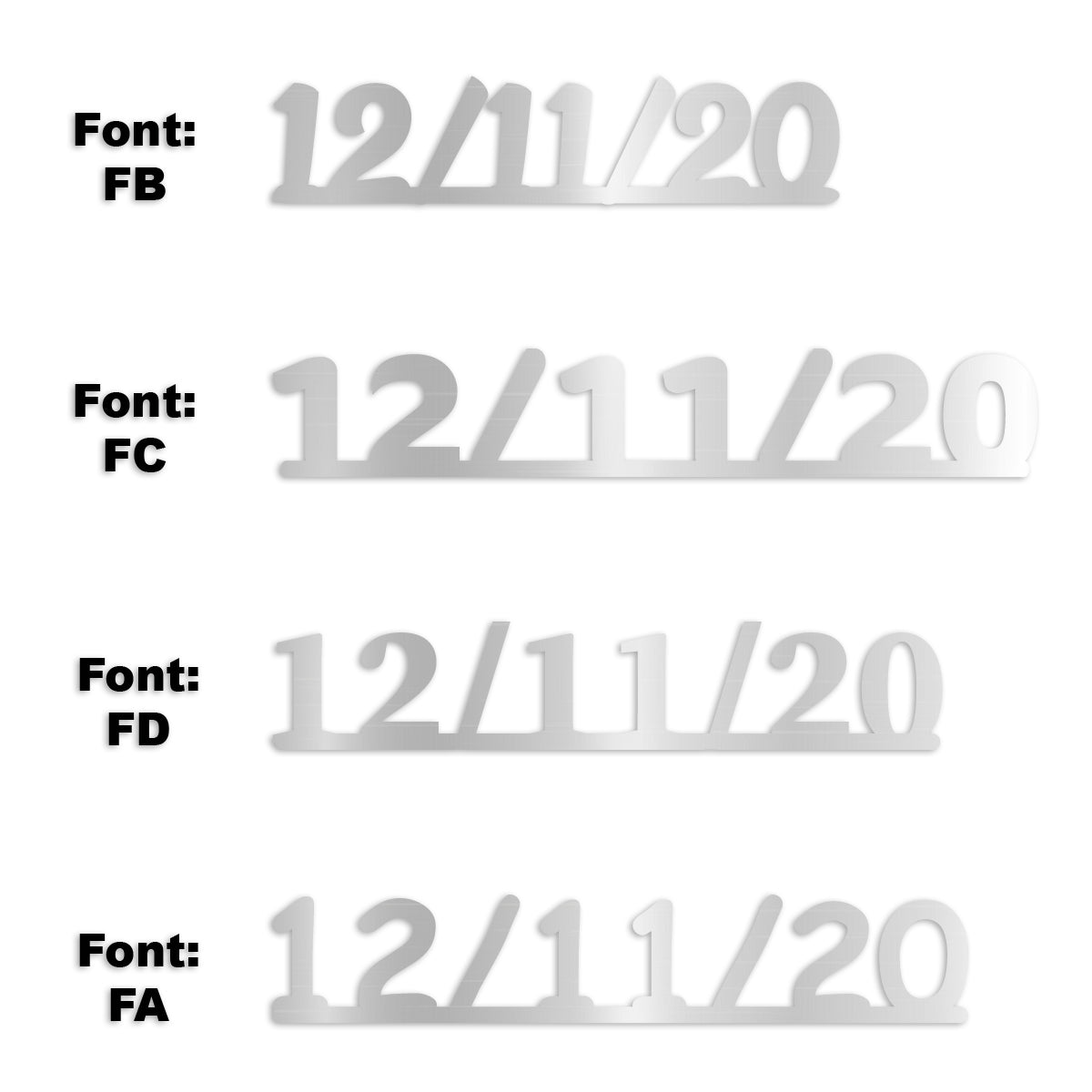 Custom-Fetti Date - 12/11/24 or 12/11/25  Silver