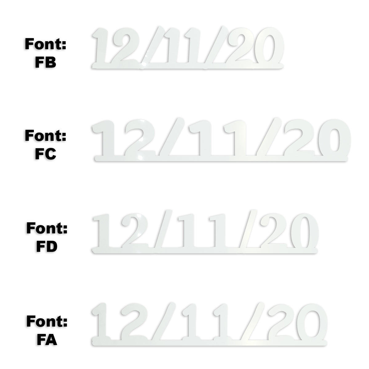 Custom-Fetti Date - 12/11/24 or 12/11/25  White