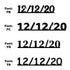 Custom-Fetti Date - 12/12/24 or 12/12/25  Black