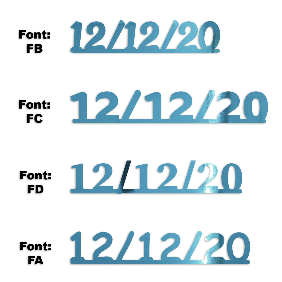 Custom-Fetti Date - 12/12/24 or 12/12/25  Blue Sky