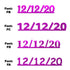 Custom-Fetti Date - 12/12/24 or 12/12/25  Fuchsia