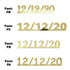 Custom-Fetti Date - 12/12/24 or 12/12/25  Gold