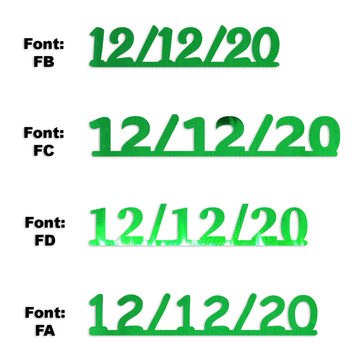 Custom-Fetti Date - 12/12/24 or 12/12/25  Green