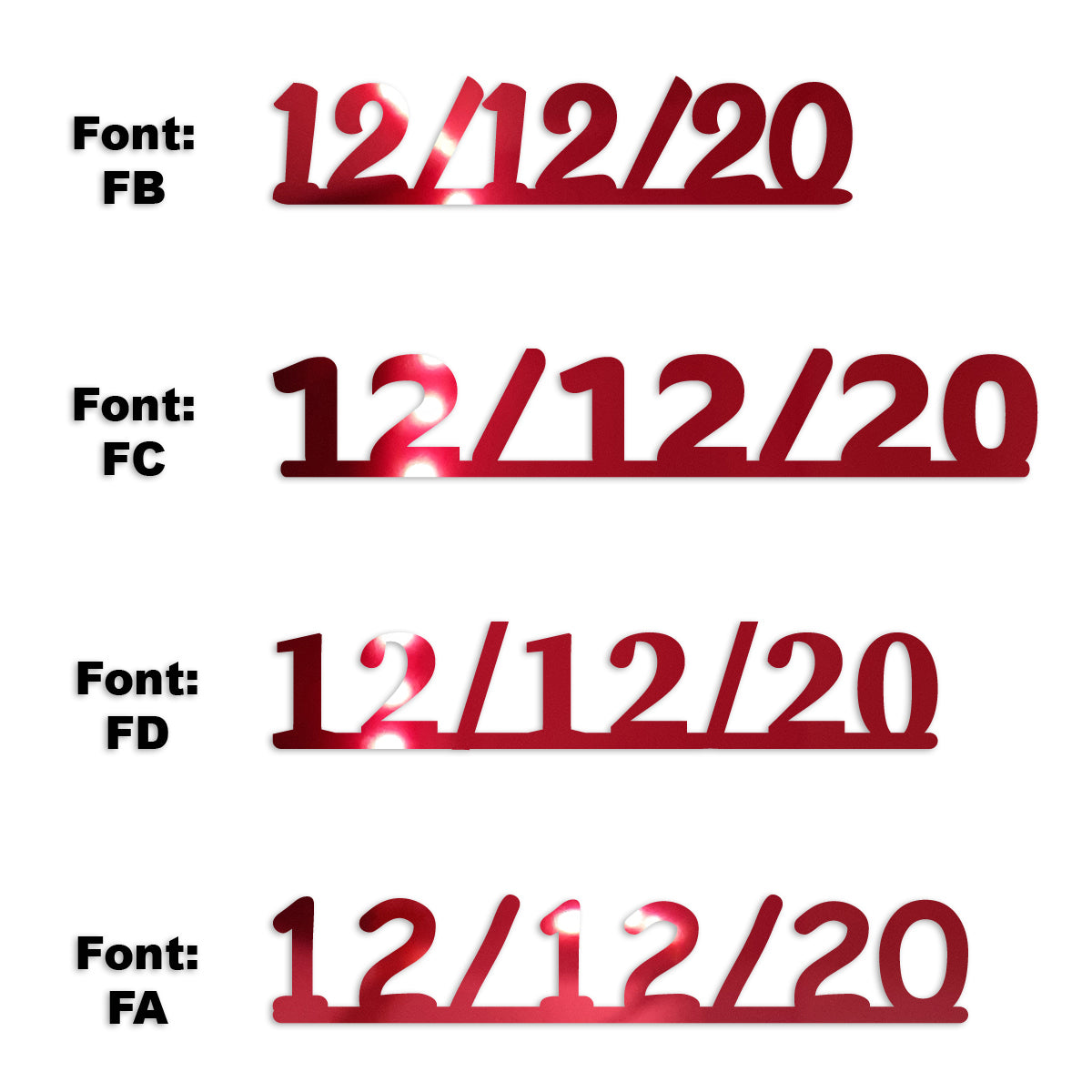 Custom-Fetti Date - 12/12/24 or 12/12/25  Red