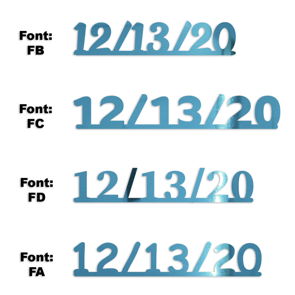 Custom-Fetti Date - 12/13/24 or 12/13/25  Blue Sky