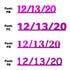Custom-Fetti Date - 12/13/24 or 12/13/25  Fuchsia