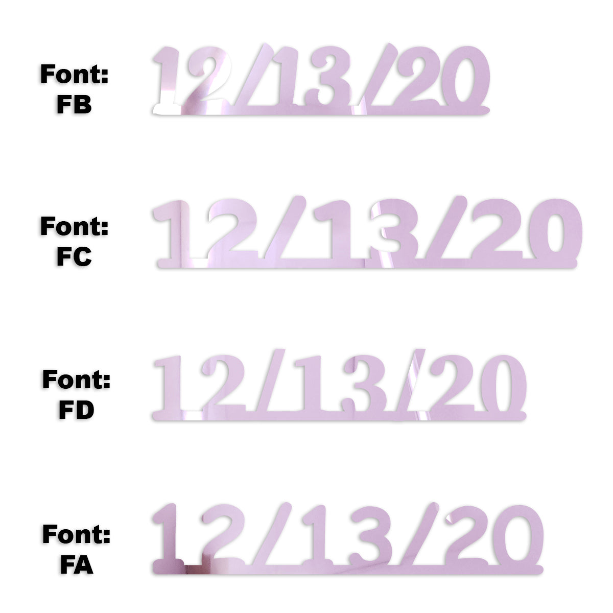 Custom-Fetti Date - 12/13/24 or 12/13/25  Pink