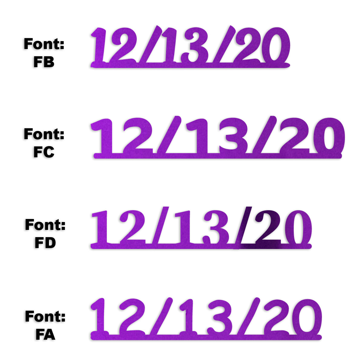 Custom-Fetti Date - 12/13/24 or 12/13/25  Purple