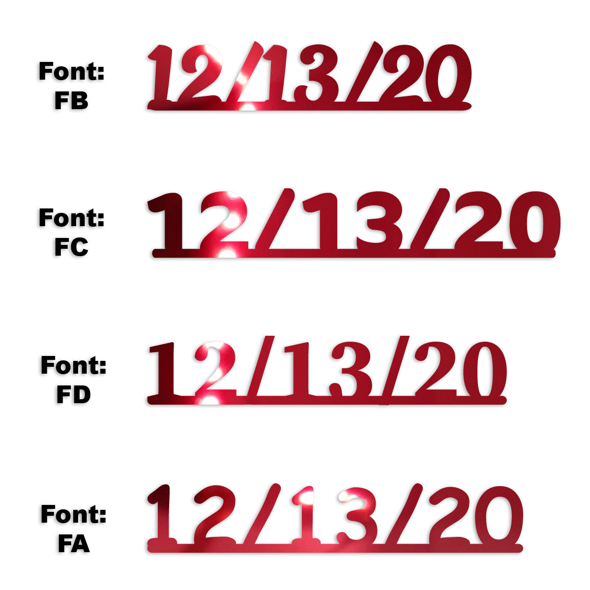 Custom-Fetti Date - 12/13/24 or 12/13/25  Red