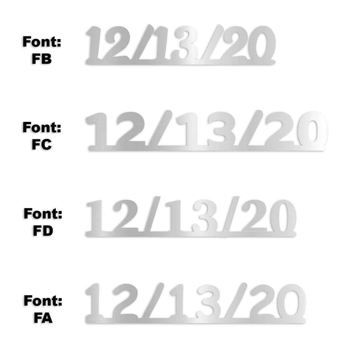 Custom-Fetti Date - 12/13/24 or 12/13/25  Silver