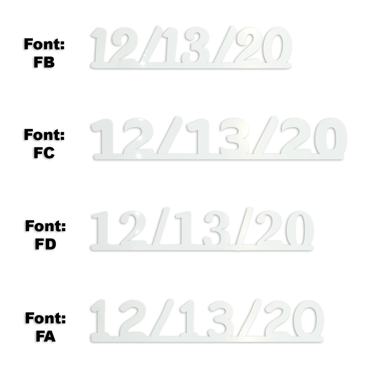 Custom-Fetti Date - 12/13/24 or 12/13/25  White