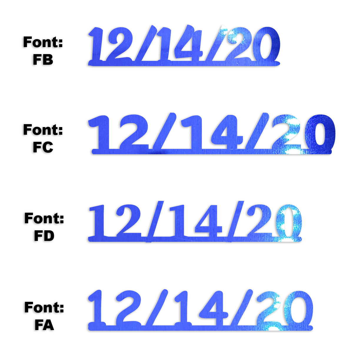 Custom-Fetti Date - 12/14/24 or 12/14/25  Blue Royal