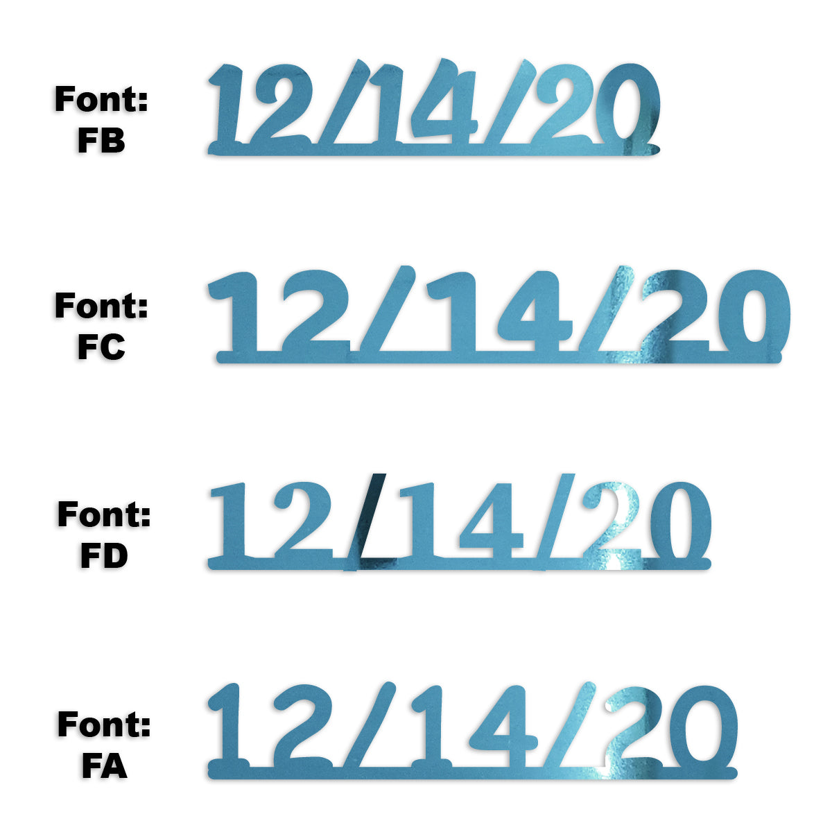 Custom-Fetti Date - 12/14/24 or 12/14/25  Blue Sky