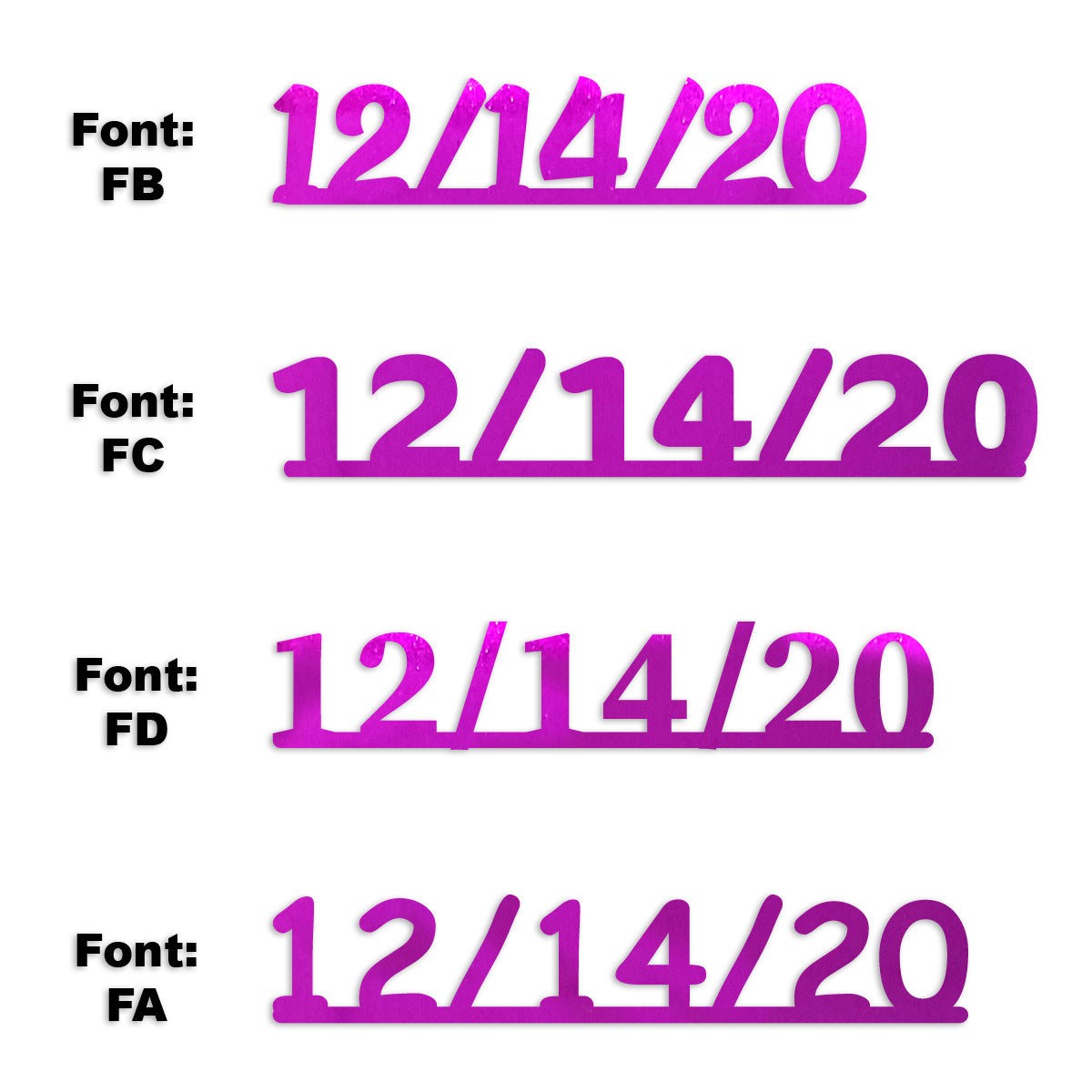 Custom-Fetti Date - 12/14/24 or 12/14/25  Fuchsia