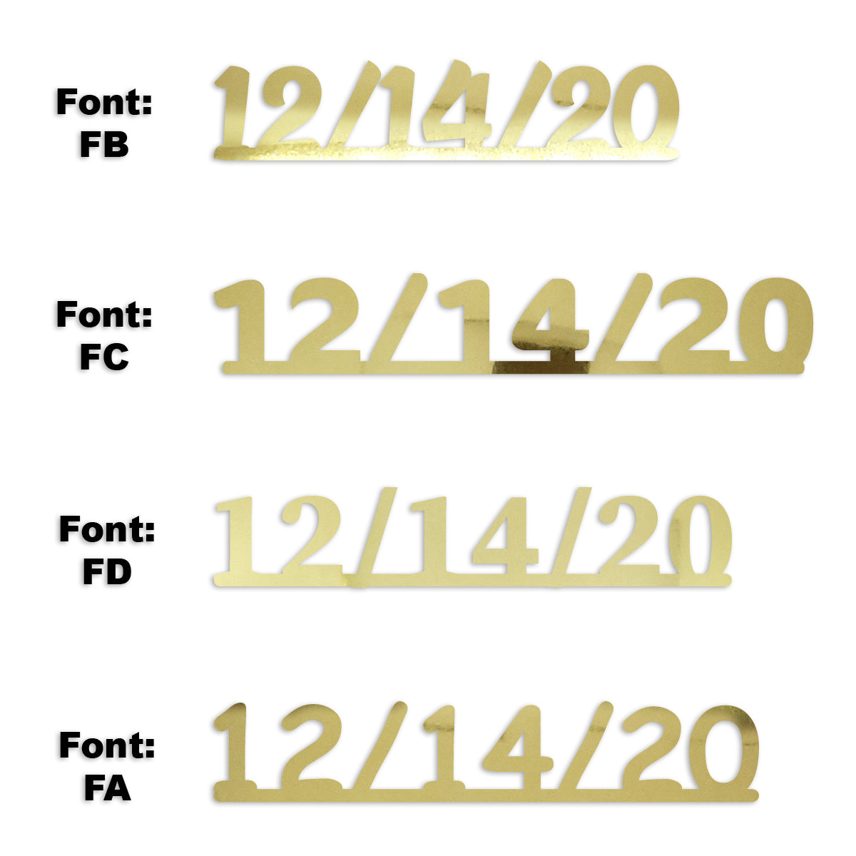 Custom-Fetti Date - 12/14/24 or 12/14/25  Gold