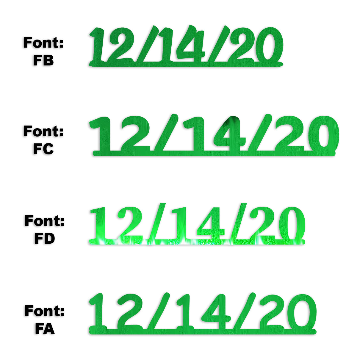 Custom-Fetti Date - 12/14/24 or 12/14/25  Green