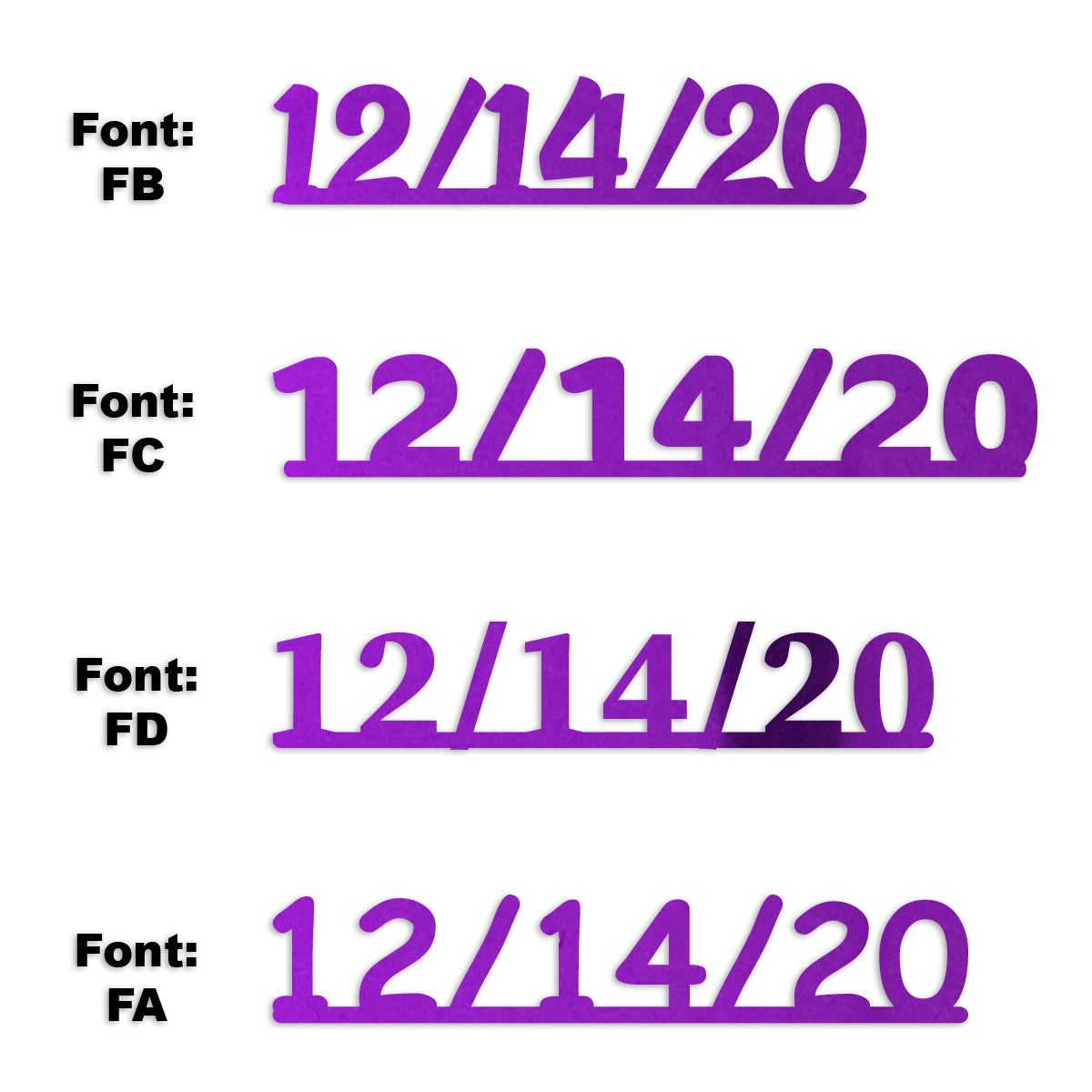 Custom-Fetti Date - 12/14/24 or 12/14/25  Purple