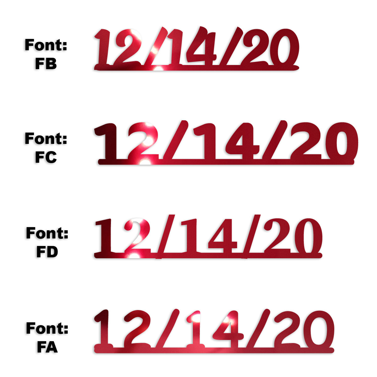 Custom-Fetti Date - 12/14/24 or 12/14/25  Red