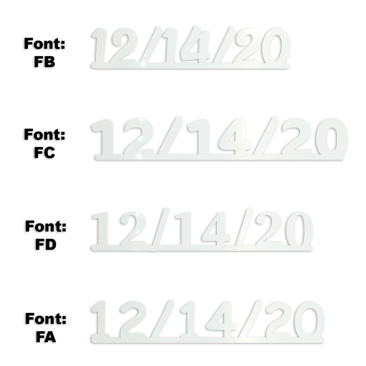 Custom-Fetti Date - 12/14/24 or 12/14/25  White