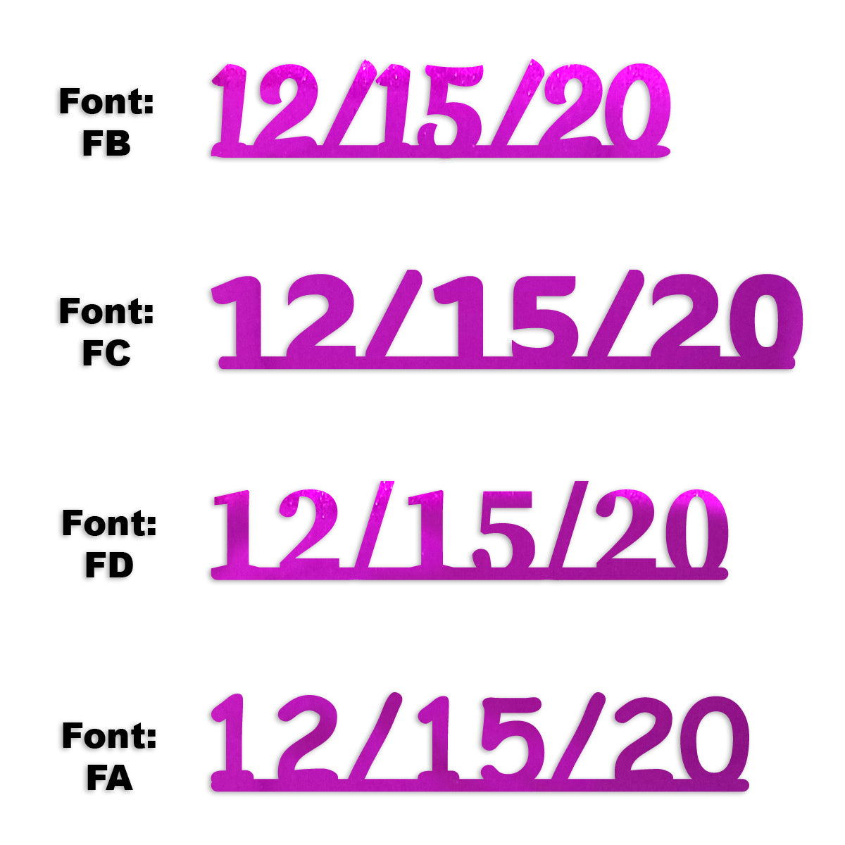 Custom-Fetti Date - 12/15/24 or 12/15/25  Fuchsia