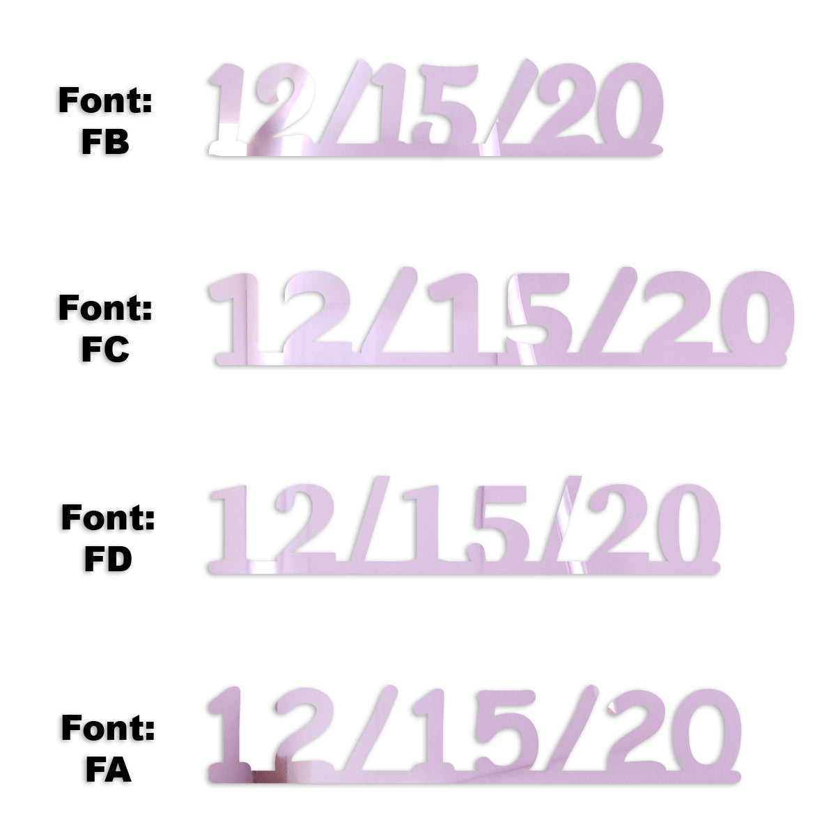 Custom-Fetti Date - 12/15/24 or 12/15/25  Pink