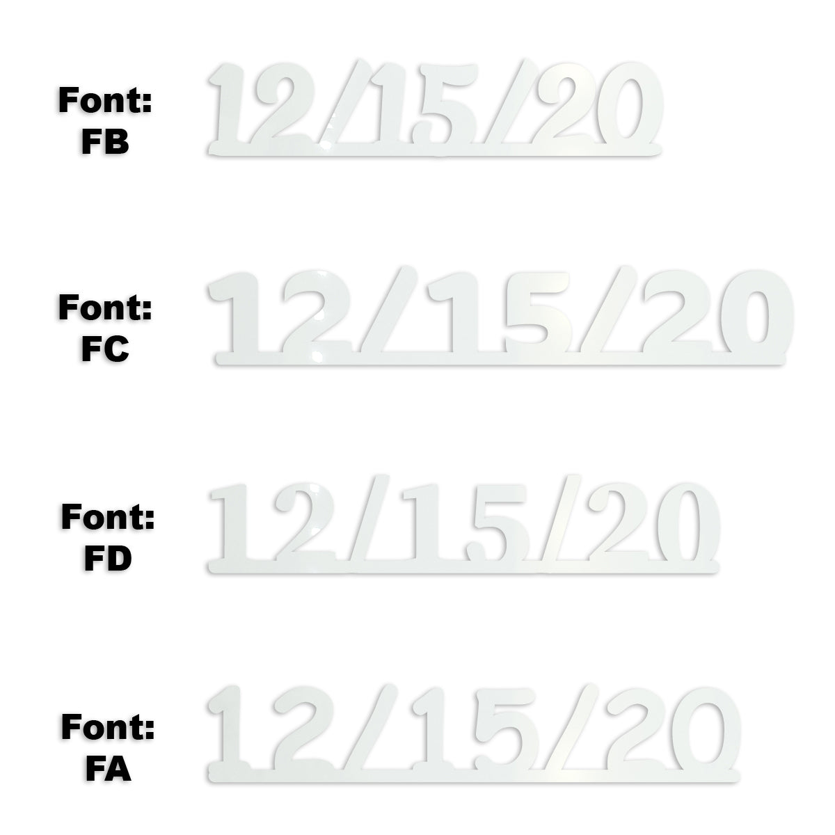 Custom-Fetti Date - 12/15/24 or 12/15/25  White