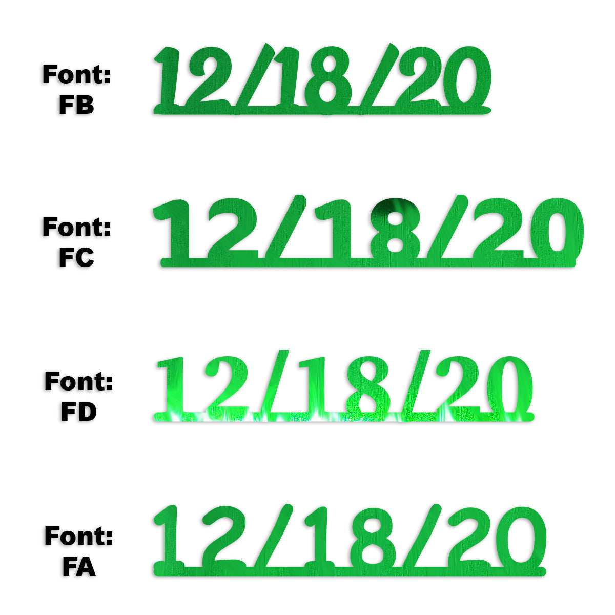 Custom-Fetti Date - 12/18/24 or 12/18/25  Green