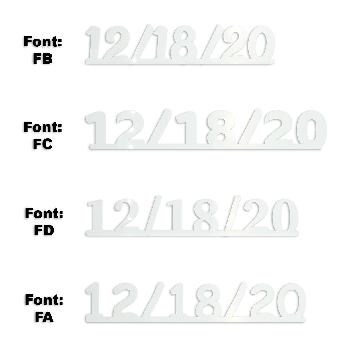 Custom-Fetti Date - 12/18/24 or 12/18/25  White