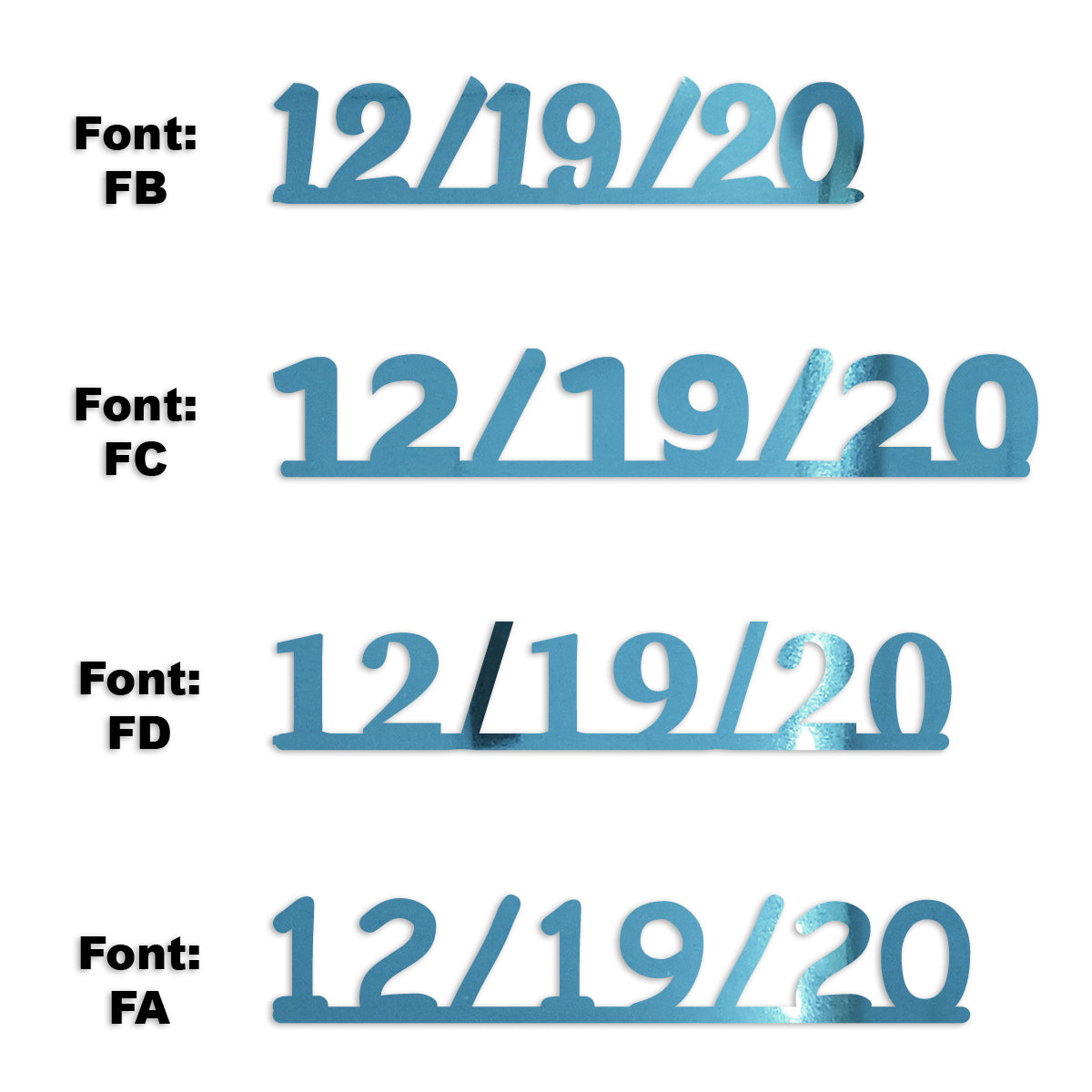 Custom-Fetti Date - 12/19/24 or 12/19/25  Blue Sky