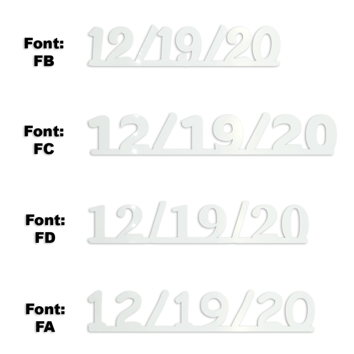 Custom-Fetti Date - 12/19/24 or 12/19/25  White