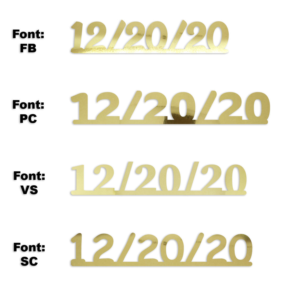 Custom-Fetti Date - 12/20/24 or 12/20/25  Gold