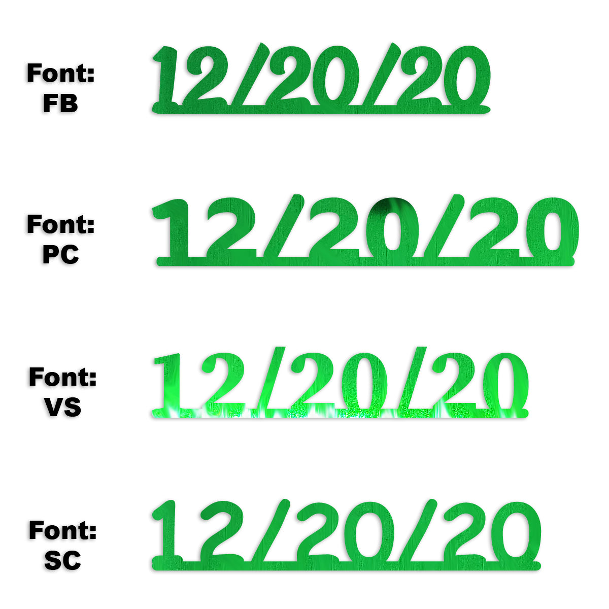Custom-Fetti Date - 12/20/24 or 12/20/25  Green