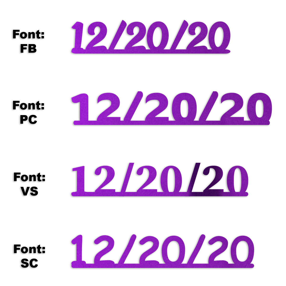 Custom-Fetti Date - 12/20/24 or 12/20/25  Purple