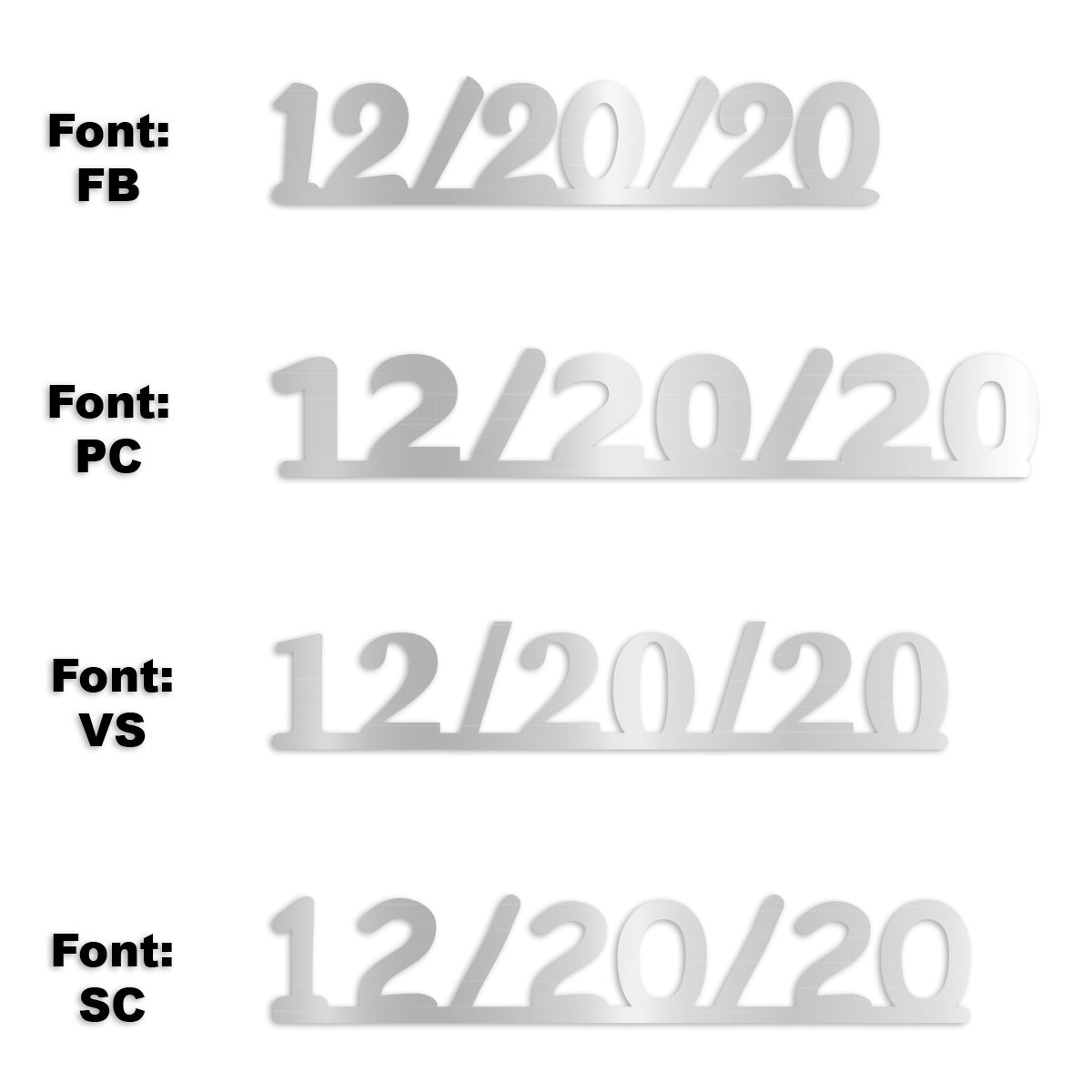 Custom-Fetti Date - 12/20/24 or 12/20/25  Silver