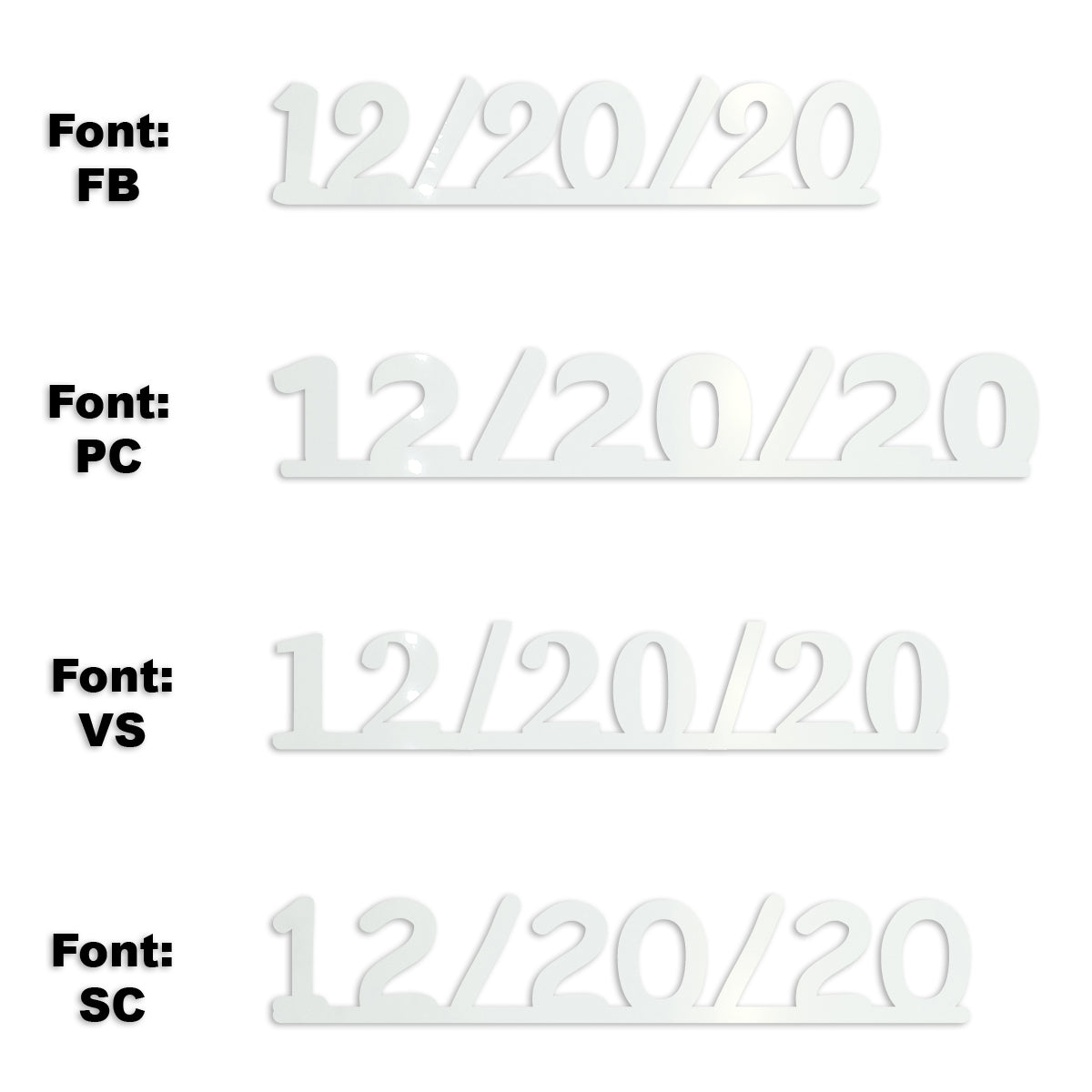 Custom-Fetti Date - 12/20/24 or 12/20/25  White