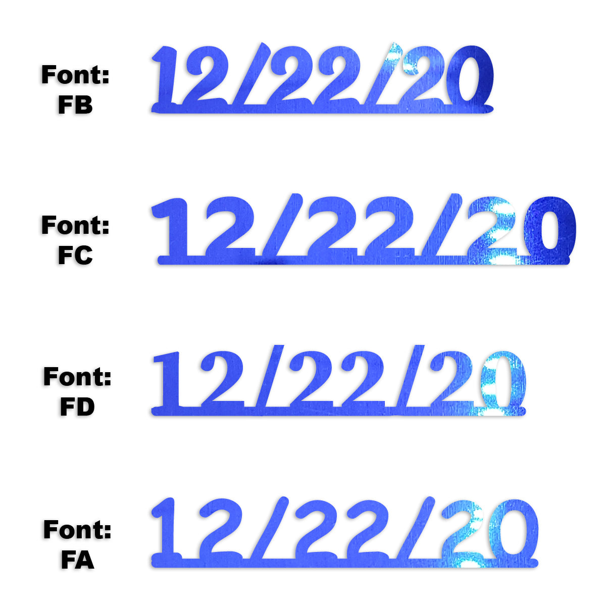 Custom-Fetti Date - 12/22/24 or 12/22/25  Blue Royal