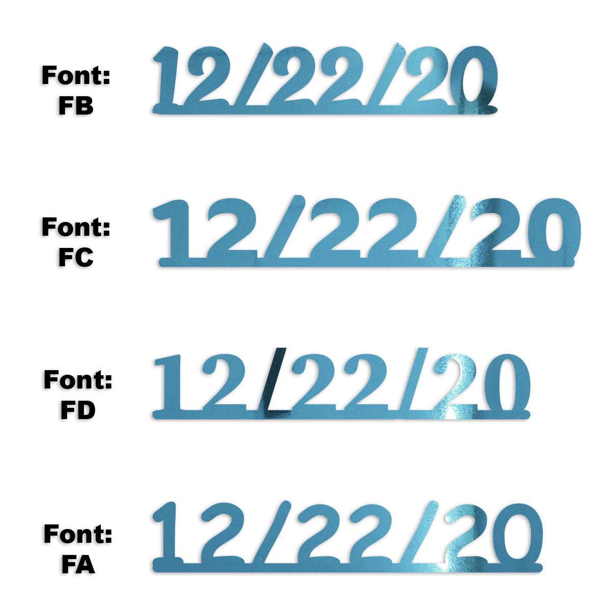 Custom-Fetti Date - 12/22/24 or 12/22/25  Blue Sky