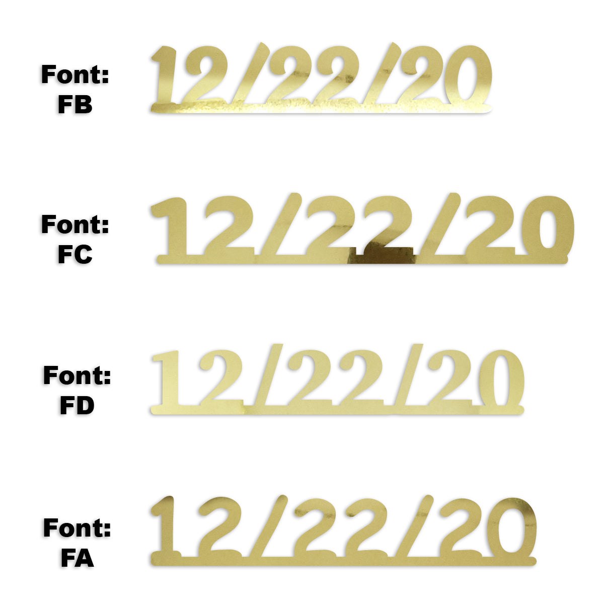 Custom-Fetti Date - 12/22/24 or 12/22/25  Gold