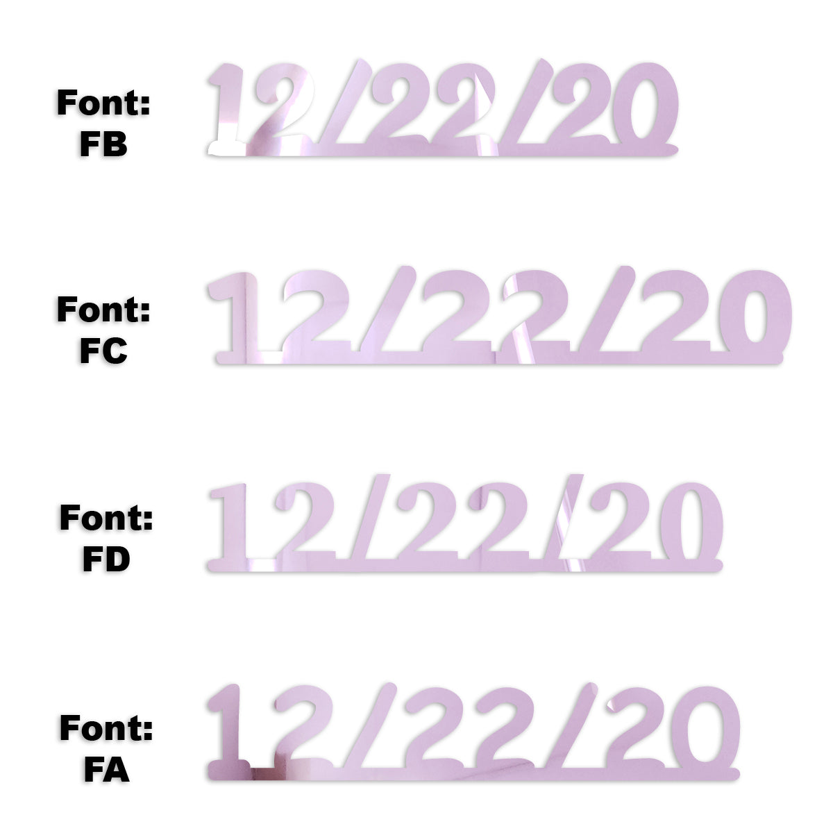Custom-Fetti Date - 12/22/24 or 12/22/25  Pink