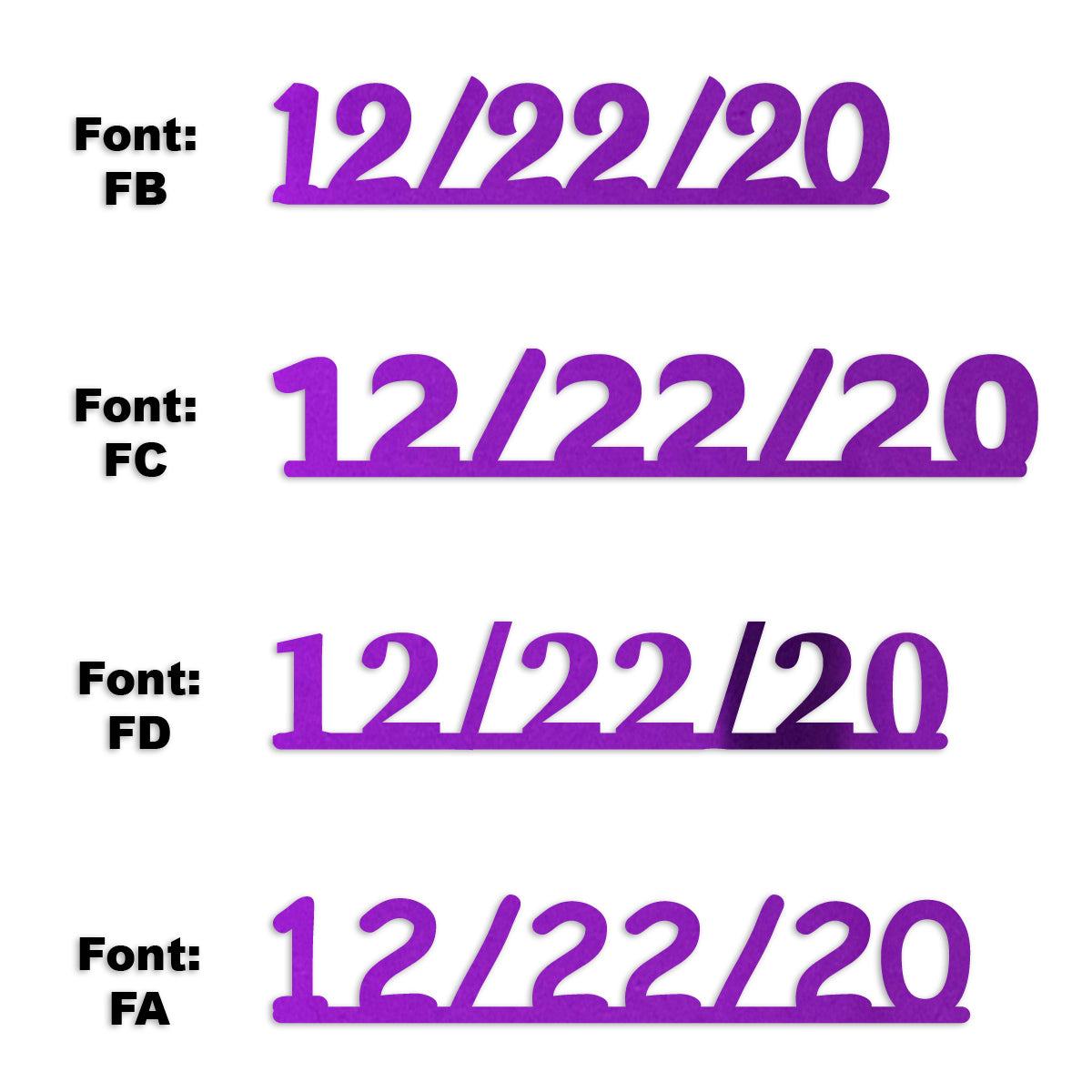 Custom-Fetti Date - 12/22/24 or 12/22/25  Purple