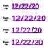 Custom-Fetti Date - 12/22/24 or 12/22/25  Purple