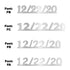 Custom-Fetti Date - 12/22/24 or 12/22/25  Silver