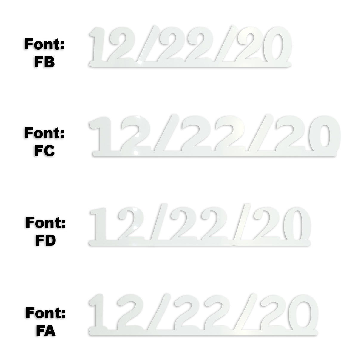 Custom-Fetti Date - 12/22/24 or 12/22/25  White