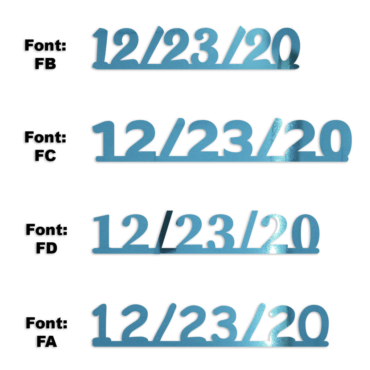 Custom-Fetti Date - 12/23/24 or 12/23/25  Blue Sky