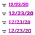 Custom-Fetti Date - 12/23/24 or 12/23/25  Fuchsia
