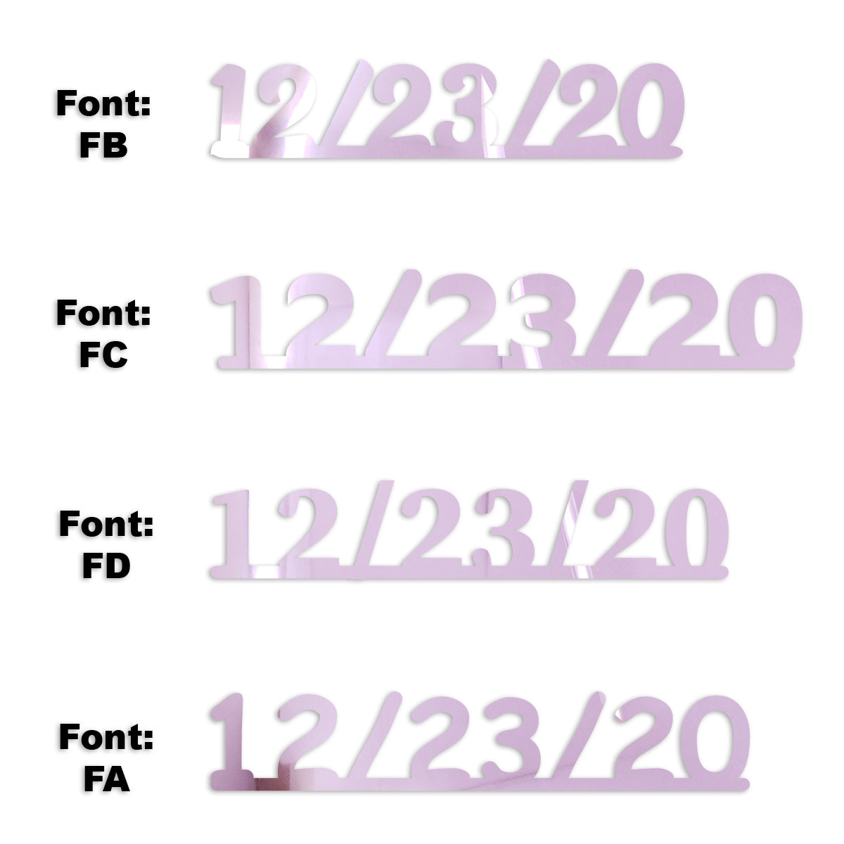 Custom-Fetti Date - 12/23/24 or 12/23/25  Pink