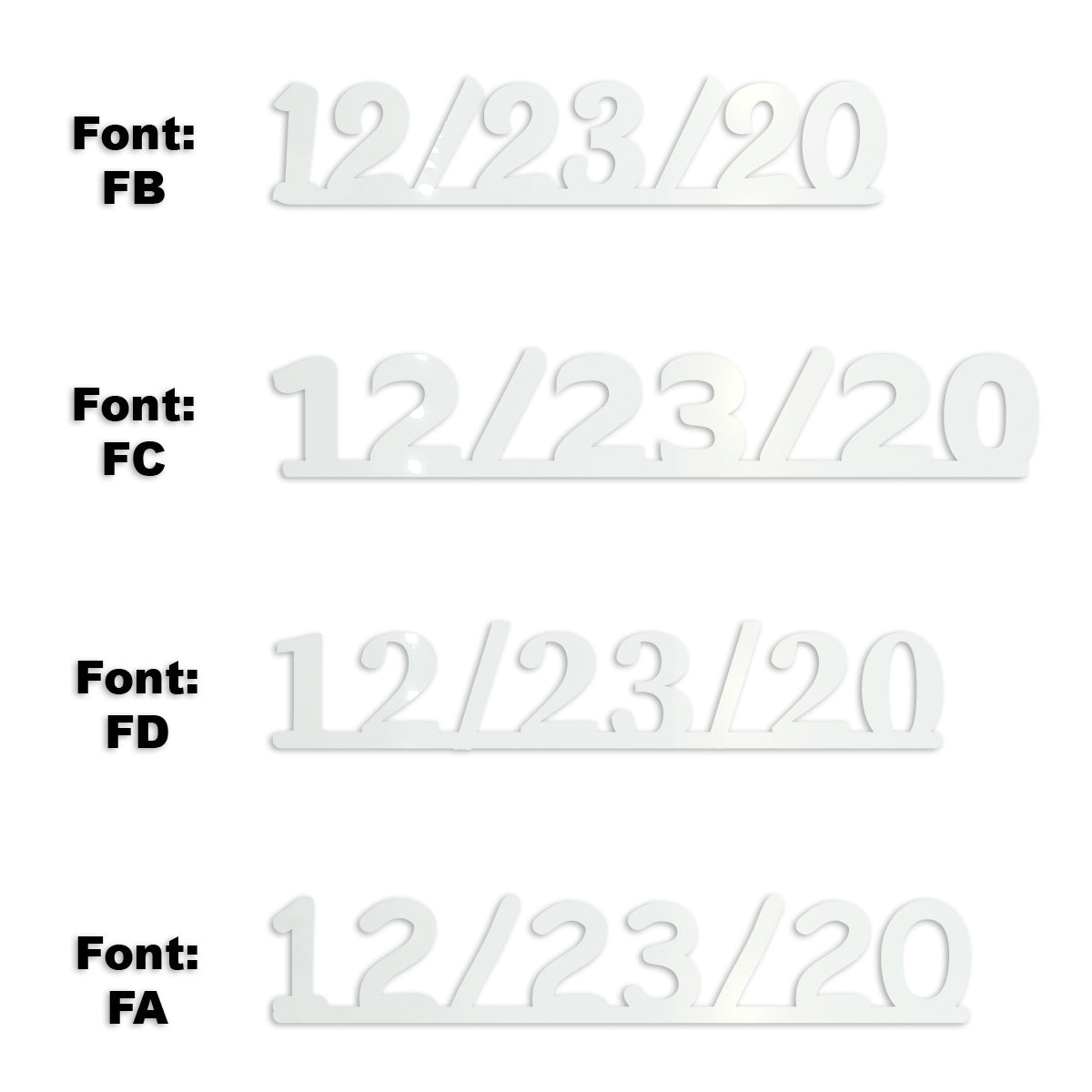 Custom-Fetti Date - 12/23/24 or 12/23/25  White